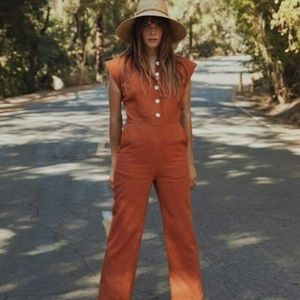Christy Dawn phoebe romper in rust